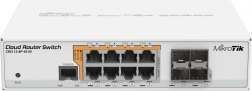 PoE Switch MikroTik CRS112-8P-4S-IN with 8xGbE and 4xSFP