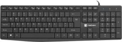 NATEC Nautilus slim wired keyboard 1.8 m black