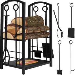 Malkų stovas su židinio įrankiais