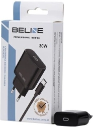 30W GaN Wall Charger USB‑C + USB‑C Cable – black