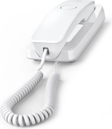 Prie sienos tvirtinamas ir stalinis telefonas Gigaset Desk 200 baltas