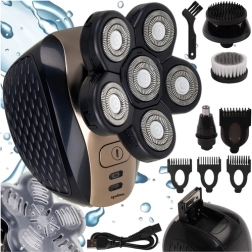 Belaidis vyriškas sukamasis skutimosi skustuvas ir kirptuvas SOULIMA 6-in-1