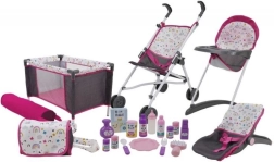 Large play set of accessories for dolls, 21 pcs