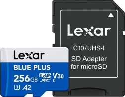 Lexar Blue Plus microSDXC 256 GB Memory Card