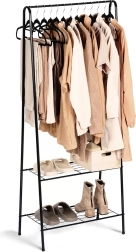 Metalinė pastatoma drabužių kabykla 153 cm – juoda