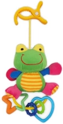 Pliušinis žaislas su barškučiu varlytė BABY MIX