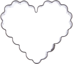 Metal heart-shaped cookie cutter 5 cm