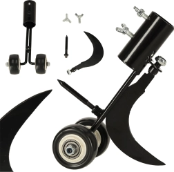 Piktžolių valiklis tarpams su kabliu ir smaigu ant ratukų