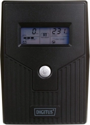 DIGITUS UPS line-interactive with LCD, 600 VA (360 W), AVR, 2x Schuko
