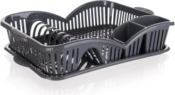 Indų džiovykla su padėklu 45 × 31 cm myKitchen, antracito spalvos