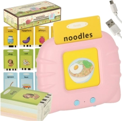 Elektroninė kortelių skaitytuvė anglų kalbos mokymuisi, 112 garso kortelių, rožinė