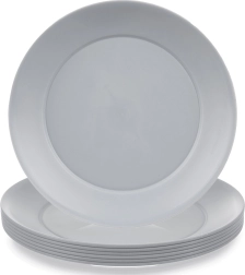Plastikinės desertinės lėkštės SANDY 20,5 cm, pilkos, 6 vnt.