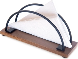 Radka Wooden and Metal Napkin Holder 16 × 5 × 8 cm