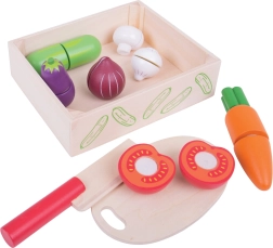 Pjaustomos daržovės dėžutėje BIGJIGS TOYS
