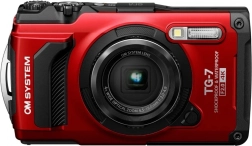 Atsparus kompaktiškas fotoaparatas OM SYSTEM Tough TG‑7 raudonas