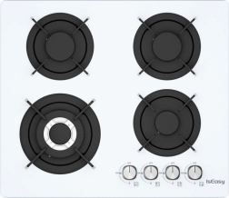 Glass Gas Hob ISEASY 60 cm with Cast-Iron Grates