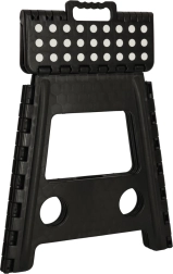 Sulankstoma neslystanti taburetė 39,5 cm – juoda