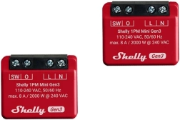Shelly 1PM Mini Gen3 set of 2 smart switches Wi‑Fi/Bluetooth