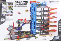 Didelė daugiaaukštė garažas su mašinėlėmis ir sraigtasparnių aikštele