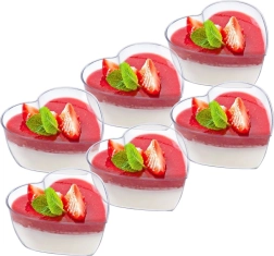 Širdelės formos desertinės taurės 120 ml, 6 vnt.