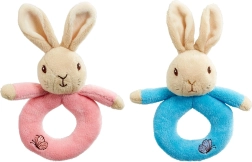 Rainbow barškutis barškutis-žiedas triušiukas Peter Rabbit ir Flopsy, rožinis