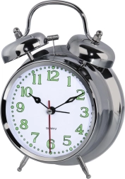 Retro Alarm Clock Nostalgia – Silver
