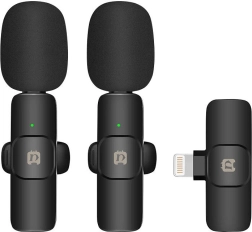 PULUZ PU3150B Wireless Lavalier Microphone Lightning for iPhone and iPad