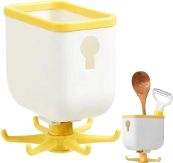 Virtuvinis įrankių kabliukų laikiklis su pasukamais kabliukais