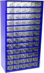 Metal workshop cabinet with 60 small drawers 30.5 × 55 × 15.5 cm TOKOZ