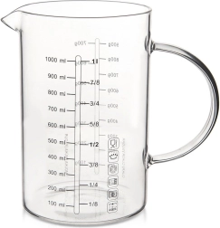 Stiklinis virtuvinis matuoklis 1 l
