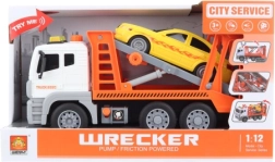 Plastikinis automobilių transporteris su baterijomis 1:12 su šviesomis ir garsais