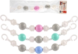 Kabantis žaislas vežimėliui su žiedeliais ir gėlytėmis