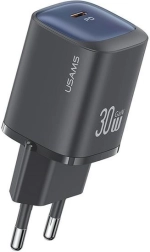 Sieninis USB‑C 30 W GaN įkroviklis, juodas