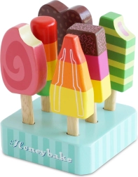 Le Toy Van medinių ledų ant pagaliuko rinkinys Honeybake