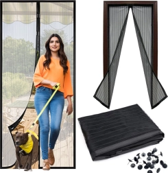 Durų tinklelis nuo uodų su magnetiniu uždarymu 100 × 210 cm