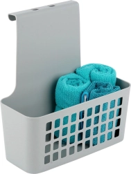 Hanging plastic basket for cabinet doors, grey 23.5 × 10 × 24 cm