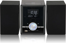 Bokštinis mikrosistema su „Bluetooth“, CD ir USB – juodas