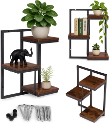 Kabanti sieninė gėlių lentyna, 3 lygiai, loft MODERNHOME