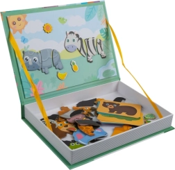 Herui toys magnetinė Montessori dėlionė su Afrikos gyvūnais