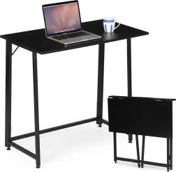 Sulankstomas rašomasis stalas MODERNHOME 80 × 45 cm, juodas