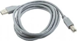 USB 2.0 kabelis AB (AM–BM) 1,8 m pilkas