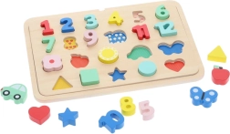 Inset puzzle with numbers and shapes Petit Collage