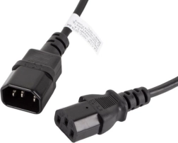 LANBERG IEC C13–C14 power extension cable, 1.8 m, black