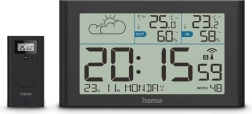 Hama Sylt Weather Station with Thermometer and Hygrometer - Black
