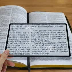 Elastinis kišeninis puslapinis didinamasis stiklas 12 × 18 cm