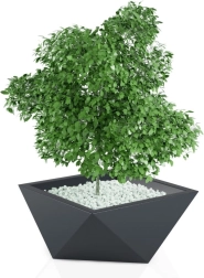 Dizaininis vazonas MONUMO Vendetta 30 cm, antracito