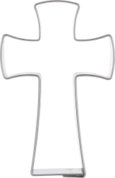 Nerūdijančio plieno sausainių formelė kryžius 6,4 cm