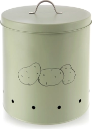 Metal green box for potatoes and vegetables GREENISH 8.7 l