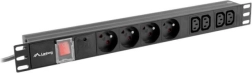 Stovo PDU juosta 1U 16A su 4 lizdais 230 V ir 4× IEC C13, 2 m – LANBERG