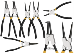 Circlip pliers set – straight and bent, 4 pcs